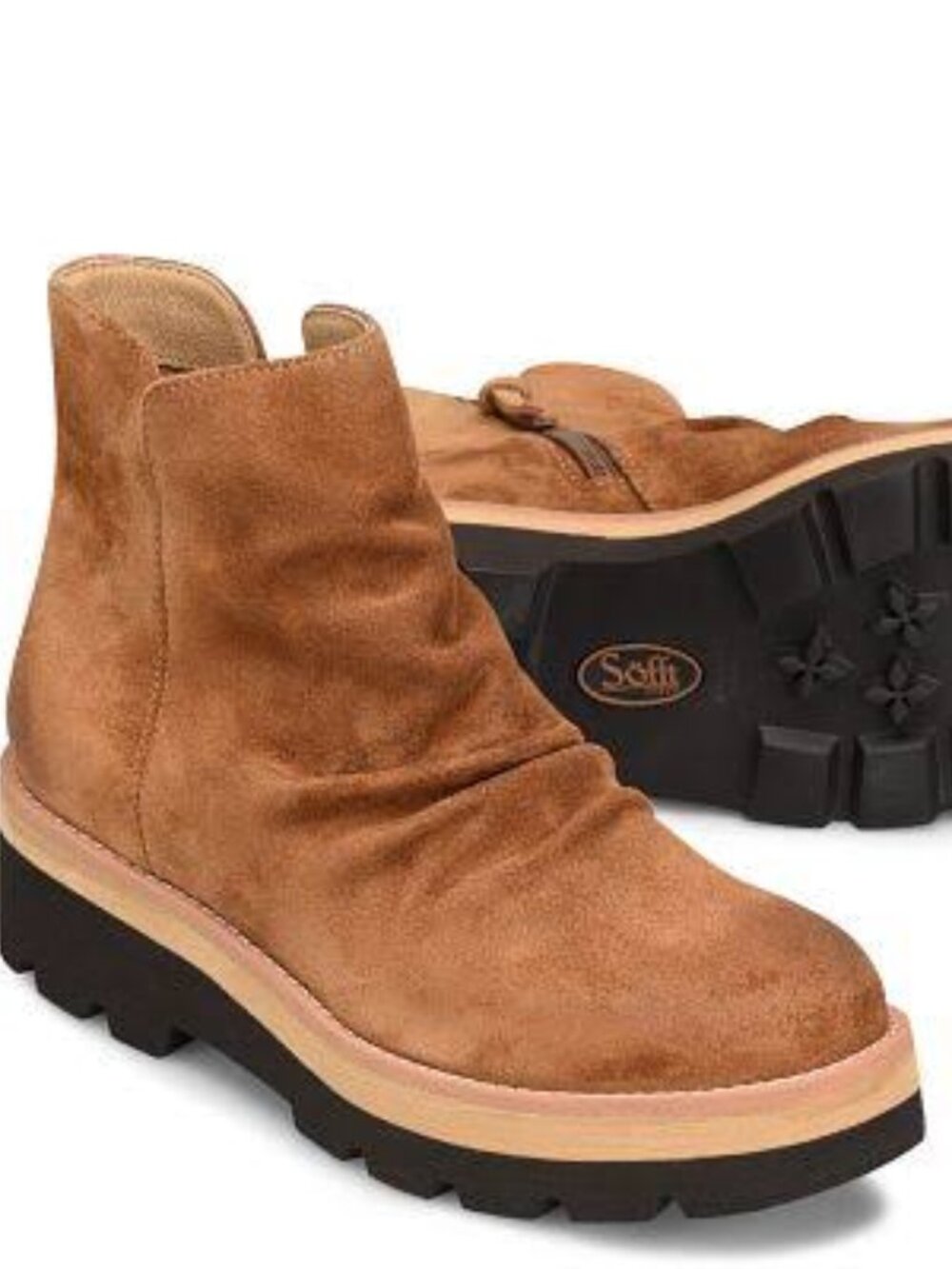 Sofft  Women's Pecola Boots, Brandy Suede  Women Size 6.5  $170 Retail NEW